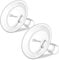 2pcs Breast Shields, Soft Rim Flanges with 106 Degree Wider Opening Angle Compatible with Medela Breast Pump, PersonalFit, Maxflow, Freestyle Flex Swing, Zoome Z1/Z2,Lansinoh (19mm)