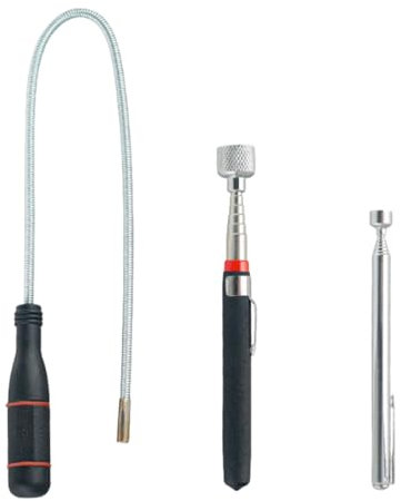 3 Pack Telescopic Magnet, Magnetic Pickup Tool, Telescopic Magnetic Pickup Tool, Magnet Stick - Extendable Retrieval Tools with Strong Magnetic Tips,with Non-Slip Handle