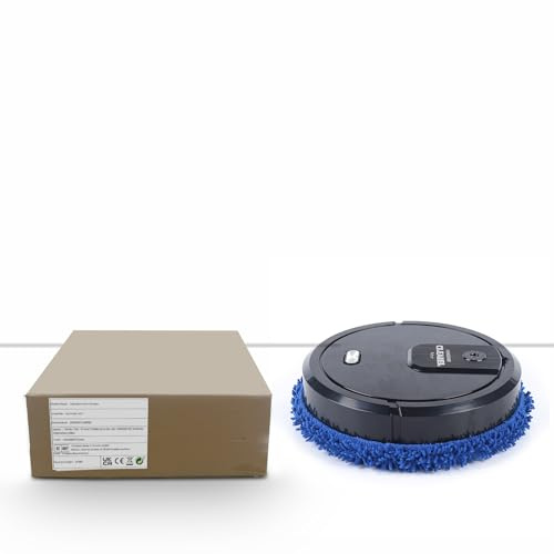 TanjcXliu Saugroboter USB-Aufladung Effiziente Reinigung Wischroboter, Mini Staub Wisch Roboter, Robot Vacuum Cleaner with Mop Automatische Vermeidung, Für Haushaltsfeinstaub und Tierhaare (schwarz)