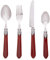 Lot de 24 couverts en acier inoxydable, poignée marron, Imperial Chocolate