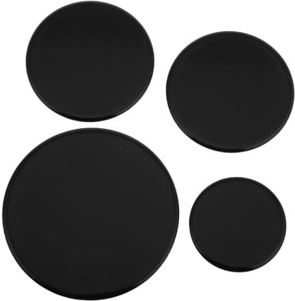 MOKKHNB 4pcs Gas Stove Flame Caps Covers Oven Hob Burner Head Covers Easy Clean Kitchen Accessories for Consistent Heat Distribution Uniform Flame Spread