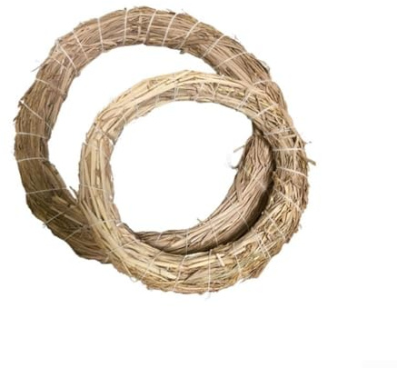 wreath making kit, Handmade Straw Wreath base for Crafting and Decoration, christmas wreath for Advent and Indoor/Outdoor Displays, Supports Your Creativity (25cm)