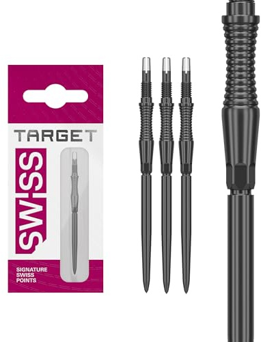 Target Darts Swiss Point Storm Dart Points, RST (3 Pack Set of Tips) 30MM/35MM/42MM – Gold/Silver/Black | Change Dart Points, Swiss Storm Points, Professional Darts Accessories