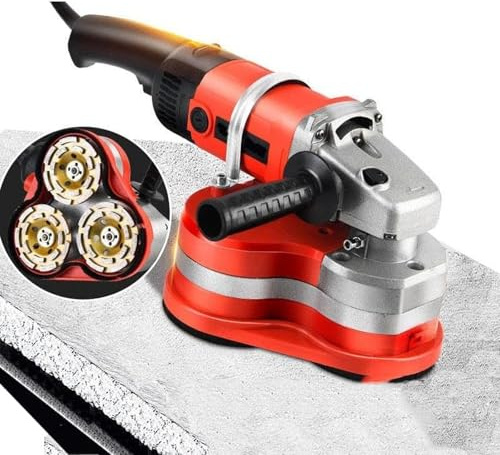 FJYAWEN Levigatrice per Pavimenti E Pareti Portatile a Tre Teste da 3800 W con Controllo a 6 velocità, Set per Levigatura del Calcestruzzo, Levigatrice per Pareti E Pavimenti in Cemento Withoutrod