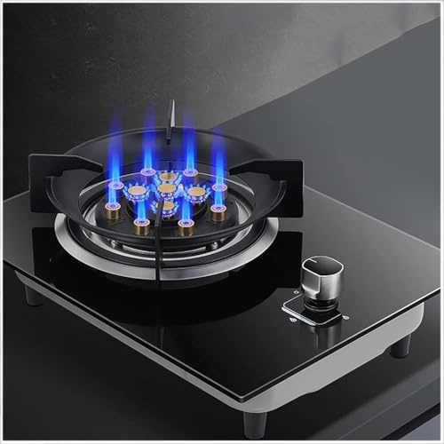 Estufa de gas portátil, quemador individual con placa de vidrio templado para cocinar en interiores y exteriores en caravanas y camping