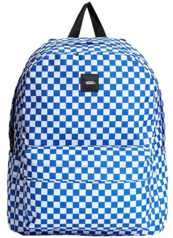Vans Mochila unisex Old Skool Check Mochila Old Skool, azul clásico, M