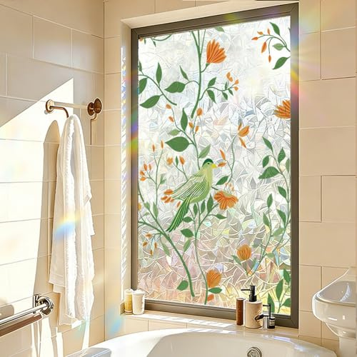 45 * 120CM Vinilos para Cristales, 3D Vinilo Ventana lámina Privacidad Ventana, Vinilos Electrostaticos Arcoíris Cocina Dormitorio Oficina Window Film (E)