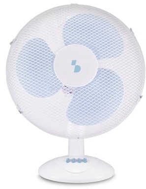 BEPER P206VEN241 Ventilatore da Tavolo 40 cm, 40W, 3 Velocità, Oscillazione Orizzontale Automatica, Inclinazione Verticale Regolabile, Base Tonda, Motore in Alluminio
