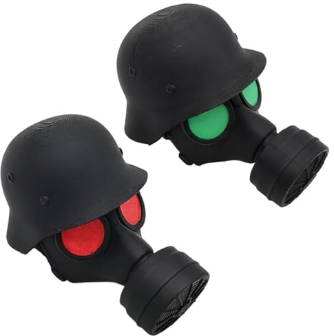 2 Stück Anhängerkupplung Abdeckung Lustig, Abdeckkappe Anhängerkupplung, Schutzkappe Anhängerkupplung mit Roten und Grünen Augen, Kurze Nase Design, Passend für Standard Anhängerkupplungen, Robustes M