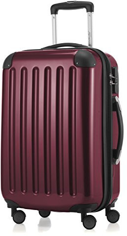 HAUPTSTADTKOFFER - ALEX - Bagage à main rigide, Valise cabine, 4 roues doubles, 55 cm, 42 litres, Bourgogne