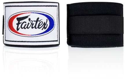Fairtex Boxbandagen HW2: Komfort und Stil für Jeden Kämpfer! Schütze Bandage Handgelenk und Knöchel mit Eleganz, in Verschiedenen Längen und Farben Erhältlich(Schwarz-180)