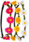 3x Blumen Stirnband Haarband Kopfband Krone mit justierbaren elastischen Band in den Farben weiß, gelb und pink