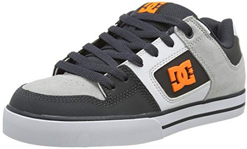 DC Shoes Men's Pure Low-Top Sneakers, (Dark Grey/Orange Go0), 13 UK