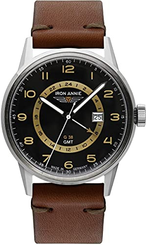 Iron Annie Herrenuhr G38 GMT mit braunem Lederband 5342-2