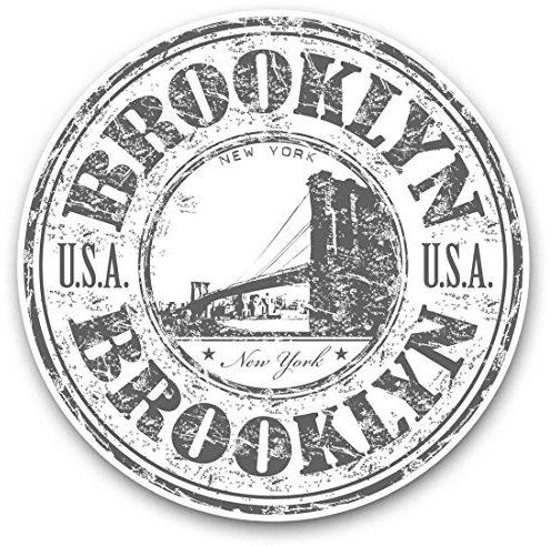 Vinyl Stickers (Set of 2) 7.5cm (bw) - Brooklyn Bridge USA America New York Laptop Tablet Luggage Scrapbook #39955