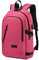 WENIG Sac à Dos Ordinateur Portable 15.6 Pouces Homme Femme Imperméable avec USB Charging Port Sac à Dos d'affaires Sac à Dos Fonctionnel Sac a Dos PC Portable pour Loisirs/Affaire/Scolaire 35L Rose