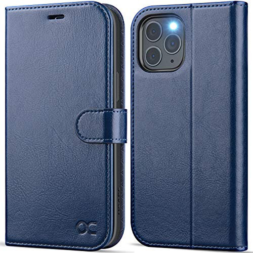 OCASE Handyhülle iPhone 12 Pro MAX Hülle [Premium PU Leder] [Kartenfach] [Magnetverschluss] Lederhülle RFID Schutzhülle Klapphülle Tasche Case Cover Etui Kompatibel für iPhone 12 Pro MAX 5G Blau