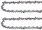 Anzac 16 Inch Chains for Stihl MS180 MS180C MS170 Chainsaw Chain Replace 3610 005 0055, 61 PMM3 55, R55(2 Chains)- 0.043 Gauge 55DL 3/8 LP Pitch
