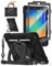 BRAECN for Ipad 9/8/7 Generation Hülle 10.2 Zoll 2021/2020/2019 Silikon Stoßfeste 360 Drehbarer Ständer Schutzhülle mit Displayschutz Handschlaufe Schultergurt