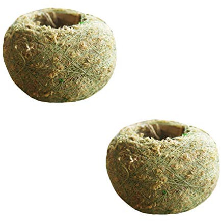 YARNOW 2 Piezas de Macetas de Musgo Verde Kokedama Maceta de Plantas Suculentas Artificiales Macetas de Sphagnum Macetas Decorativas para Decoraciones de Mesa Caseras