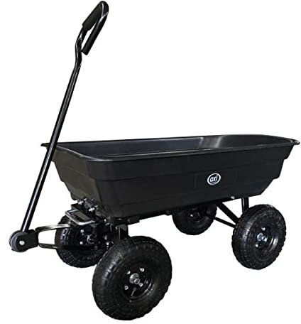 AXI AG75 Kipperwagen / Bollerwagen / Gartenwagen mit Kipper Schwarz | Garten Transportwagen 75 Liter / Max 250 kg.
