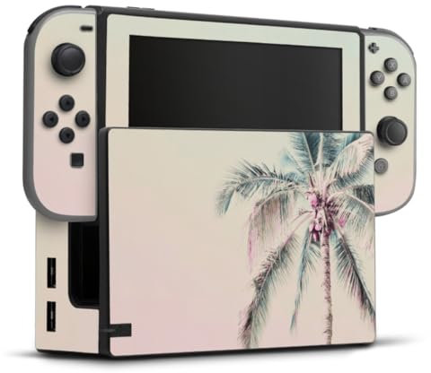 DeinDesign Autocollant Compatible avec Nintendo Switch Sticker Film Autocollant Palmier Pastel Tropical