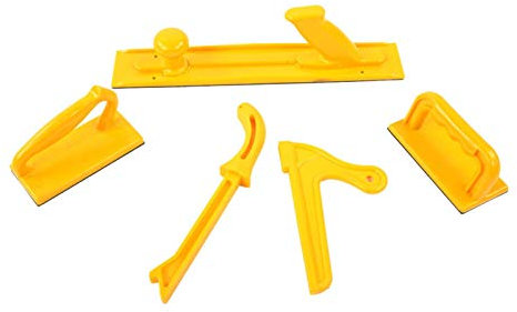 5 Pezzi Kit di Blocco e Bastone di Sicurezza Set di Blocco di Spinta e Bastone Strumenti per la Lavorazione del Legno per Sega da Banco, Sega a Nastro, Falegnameria, Fresa da Banco