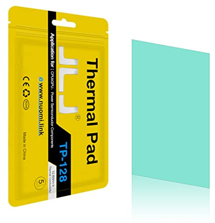 JLJ Pad Thermique, 80x40x0.5mm, Résistant aux Hautes Températures et Non Conducteur, Thermal Pad en Silicone pour dissipateur Thermique/GPU/CPU/LED
