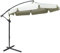 Outsunny Ombrellone Decentrato 2.7x2.7m con Tettuccio Regolabile, Base a Croce, Prese d'Aria, Manovella, Ombrellone da Giardino Inclinabile in Metallo e Poliestere, per Cortile Terrazza, Beige