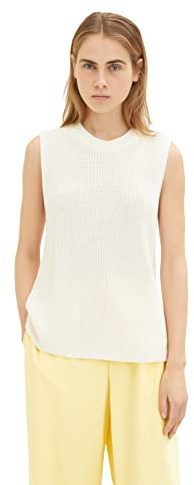 TOM TAILOR Denim Damen Pullunder mit Rundhalsausschnitt