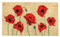 Coco & Coir Door Mats Indoor/Outdoor | Non Slip Bold Poppy Design Welcome Entrance Mat (Eternal Poppy 40cm x 60cm)