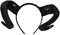 TOYANDONA Party Headdress Devil Horns Devil Headband Horn Headband Tail Women's Hair Band Bull Horns Costume Brown Sheep Horn Black Horns Flowers Sheep Headwear Demon Miss