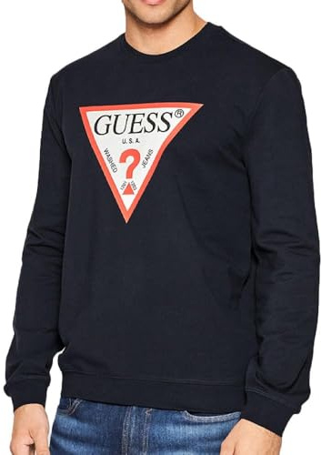 Felpa uomo Guess logo triangolo Audley cn fleece smart blue ES24GU21 M2YQ37K6ZS1 L