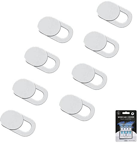 8 Stück Webcam Abdeckung Webcam Abdeckung Set Dünne Webcam Cover Kamera Abdeckung Zubehör Schiebe-Kamera-Abdeckung Kamera-Abdeckung Slim für Laptop, PC, MacBook, iMac, Computer, iPad, Smartphone Weiß