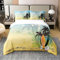 Ozean Beach 100% Baumwolle Bettbezug 155x220,Tropische Hawaiin Bettwäsche Set für Kinder Teens,Palme Tröster Abdeckung mit Reißverschluss,Orange Surf Board Quilt Cover Sommer Urlaub Thema