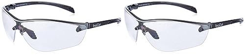 Bolle SILIUM+ Clear Lens Lightweight Safety Glasses (Pack of 2)