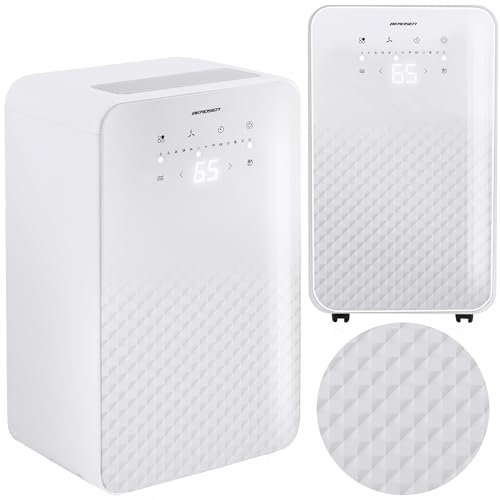 Berdsen - BD-524 Kompressor-Luftentfeuchter mit Ventilator und Wäschemodus - Feuchtabsorber - mit Filter - für große Räume bis 25m³ - für Wohnzimmer und Keller - 12l pro Tag - Elektrisch - Weiß