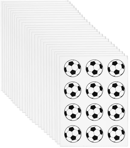 240pcs Vinyl Soccer Stickers, Football Party Decorations Labels, Football Lovers Sticky Labels for Helmet Scrapbooking Laptop Water Bottle World Cup Football Stickers Reward Stickers for Kids