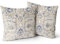Snylcce Boho Floral Wurf Kissenbezug 60x60 cm Set von 2 Böhmische Vintage Blumen Kissenbezüge Samt Doppelseitiger Druck Dekorative Kissenbezüge für Wohnzimmer Schlafzimmer Sofa Home Decor (Elfenbein)