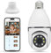 Xuzimaoyi Caméra de sécurité à Ampoule, Caméra WiFi 2.4G Hz pour la sécurité à Domicile avec lumière ponctuelle, panoramique à 355 degrés (Light Bulb)
