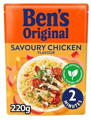 18 x Original Savoury Chicken Microwave Rice 220G Delicious Tasty And Twisty Treat Gift Hamper For Birthday,Christmas,Easter