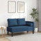 Myheimly Chaiselongue, Indoor Lounge Sofa mit Kissen, Gepolsterte Recamiere für Wohnzimmer Schlafzimmer Büro, Relaxliege Couch, Stoff Chaiselongue Blau