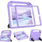 Surom Kids Case with Built-in Screen Protector for iPad 10.2 Inch 2021/2020/2019 (9th/8th/7th Generation), Lightweight Shockproof Handle Stand, Light Purple