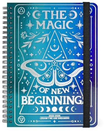 Legami Wochenplaner 2025-2026, Moth, Special Edition, 16 Monate, groß, Kalender von September 2025 bis Dezember 2026, Verschluss mit Gummiband, FSC-zertifiziertes Papier, 15 x 21 cm