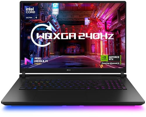 MESH Computers ASUS ROG Strix SCAR G18 G815 18-inch 2.5K 240Hz Mini LED Gaming Laptop (Intel Core Ultra 9 275HX, 64GB DDR5 RAM, 4TB SSD, NVIDIA GeForce RTX 5080, Wi-Fi 7, Windows 11 Home)
