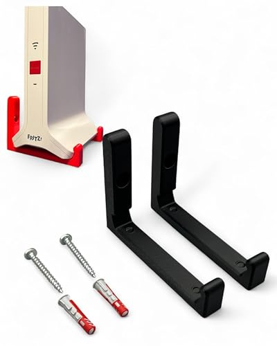PLEXONE Wall Mount for AVM Fritz! Repeater 3000 AX Wall Mounting Includes Mounting Material (Black)