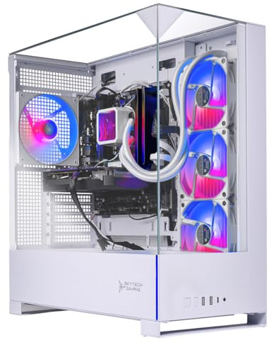 Skytech Gaming King 95 Gaming PC, AMD Ryzen 7 7700X 4.5GHz, Nvidia RTX 5070 12GB, 1TB Gen4 NVMe SSD, 32GB DDR5 RAM 6000, 750W Gold PSU, 360 ARGB AIO, Wi-Fi, Win 11, Computer