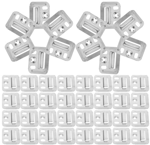 Ciieeo 100 Stück Edelstahl Möbelklemmen Wandpaneel Befestigung Klemmschelle für Wandpaneele 40x30mm Integrierte Befestigung für Spiegel und Möbelmontage Rostfrei Leicht zu Reinigen