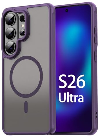 betterfon | Handyhülle für Samsung Galaxy S26 Ultra Schutzhülle | Magnetisch Matt Case für Magnet-Zubehör | Stoßfest | Kratzfest | Lila