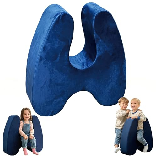AIYJWXINP Sensory Squeeze Chair for Kids Autism, Calming Compression Seat with Gentle Rocking Motion, Adaptive Sensory Seating, Soft Velvet Chair with Removable & Machine Washable Cover